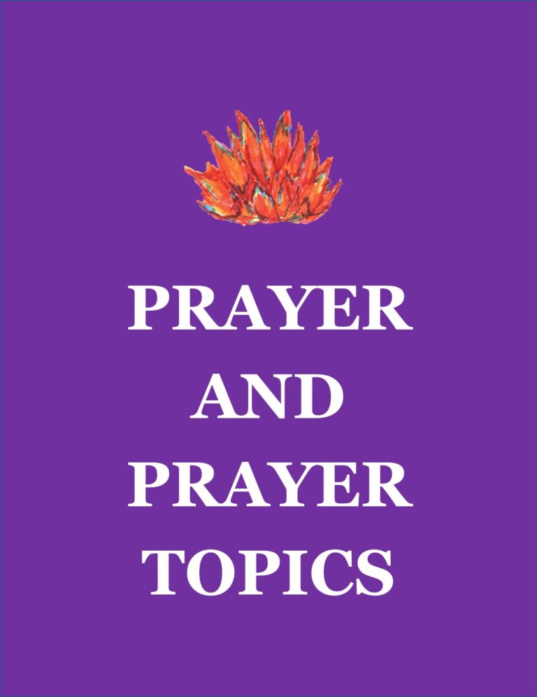 Prayer and Prayer Topics